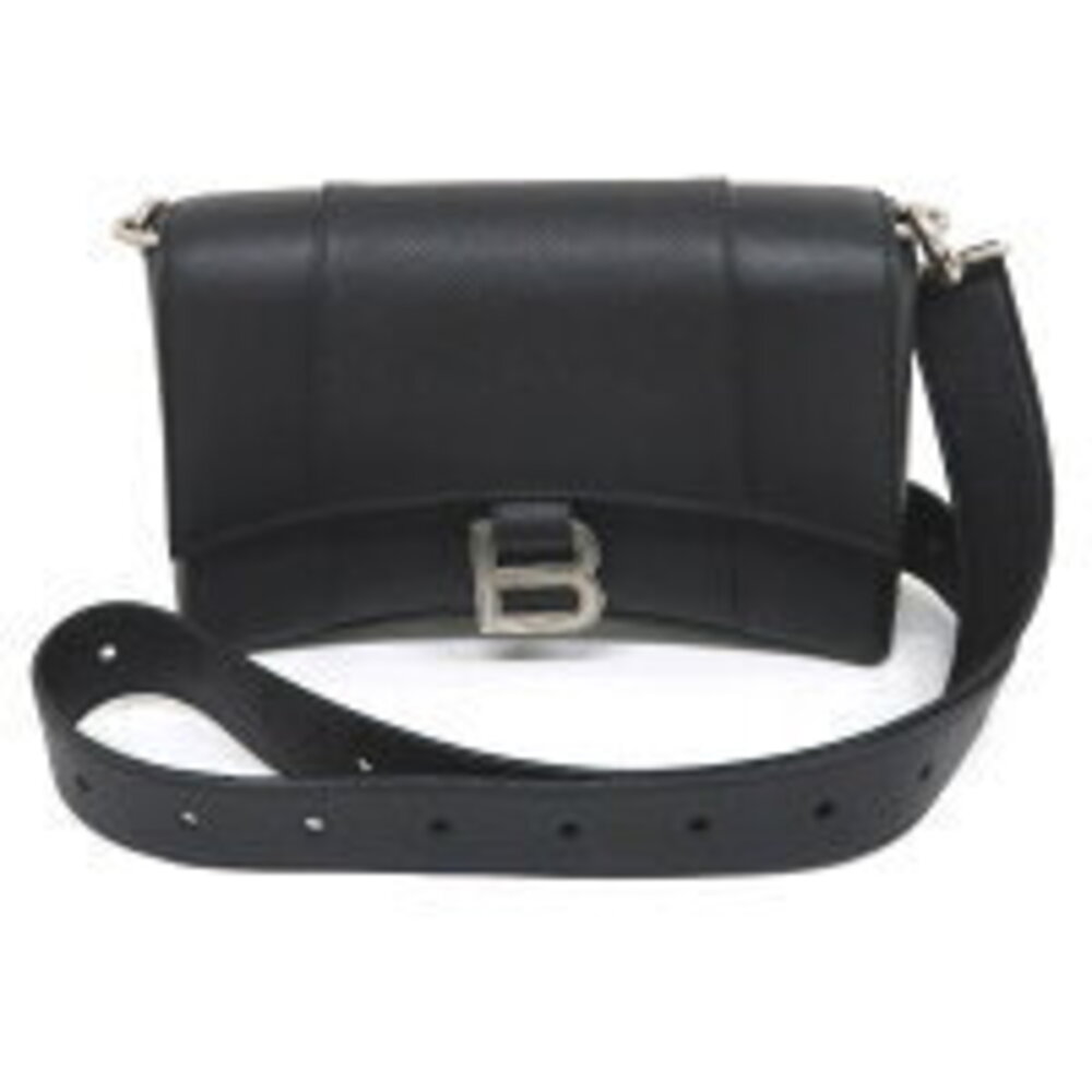 Balenciaga Downtown Crossbody Shoulder Bag Leather Black